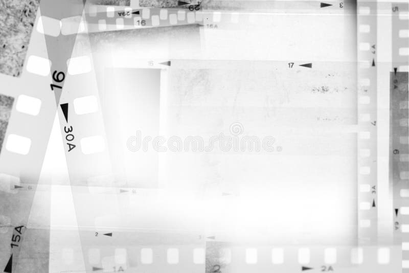 Overlapping film negative frames background. Overlapping film negative frames background