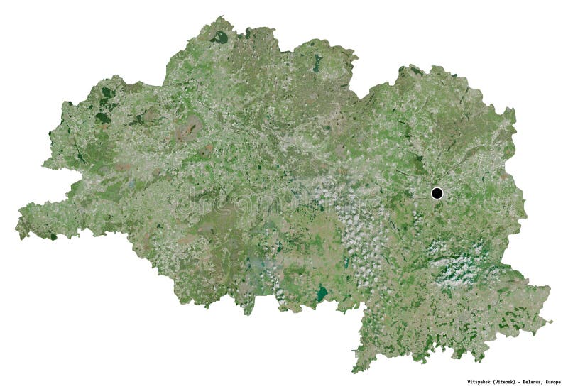 Регион vitsyebsk Беларуси на белом. Спутник бесплатная иллюстрация