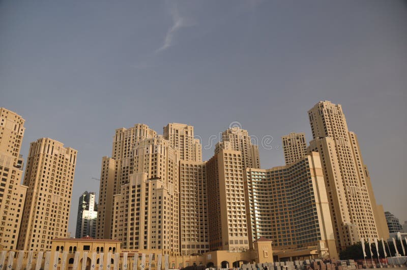 резиденция jumeirah пляжа стоковое изображение резиденция jumeirah пляжа стоковое изображение