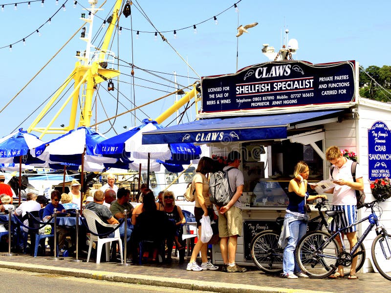 Ресторан моллюска, Brixham, Девон. стоковое изображение Ресторан моллюска, Brixham, Девон. стоковое изображение