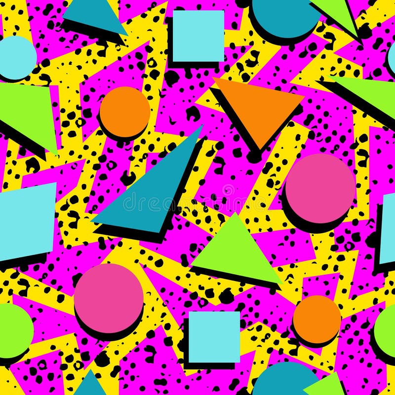 Ретро безшовная предпосылка картины 80s иллюстрация вектора