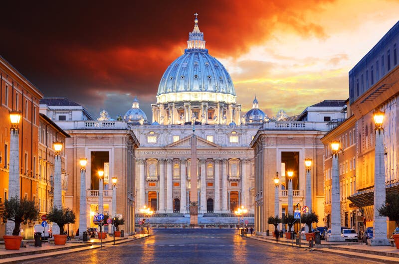 Rome, Vatican city at sunrise. Rome, Vatican city at sunrise.