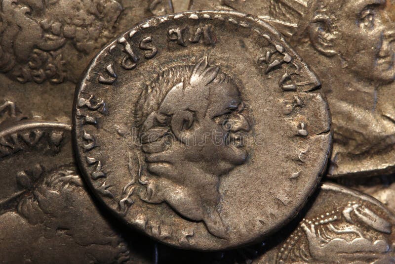 Римская монетка Vespasian стоковое изображение rf Римская монетка Vespasian стоковое изображение rf