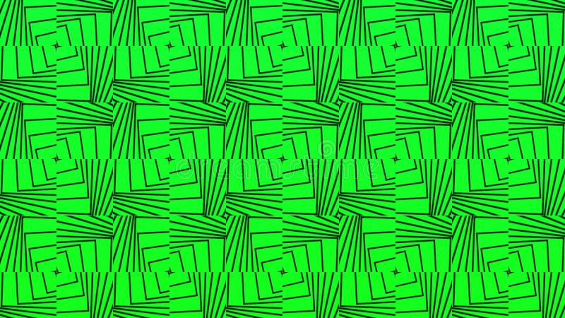рисунок черной линии с зеленым фоном, перемещающийся по интересному узору. иллюстрация штока