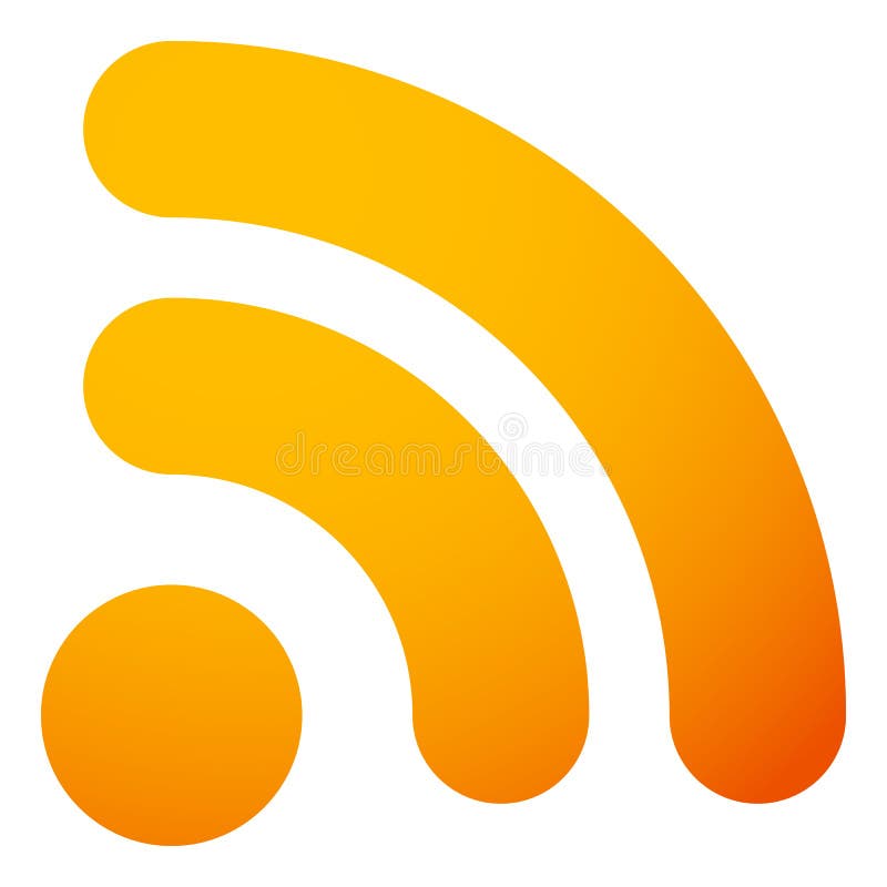 Родовой сигнал или питание RSS значок Символ для распространения по подписке, wireles иллюстрация штока Родовой сигнал или питание RSS значок Символ для распространения по подписке, wireles иллюстрация штока