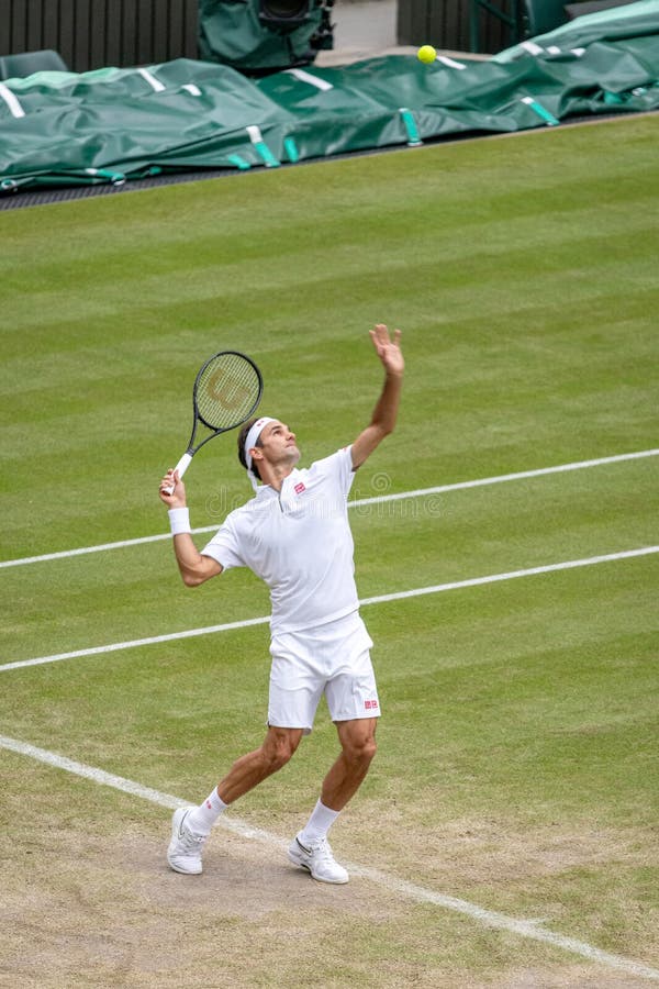 Роджер Federerl на Уимблдон стоковое изображение rf