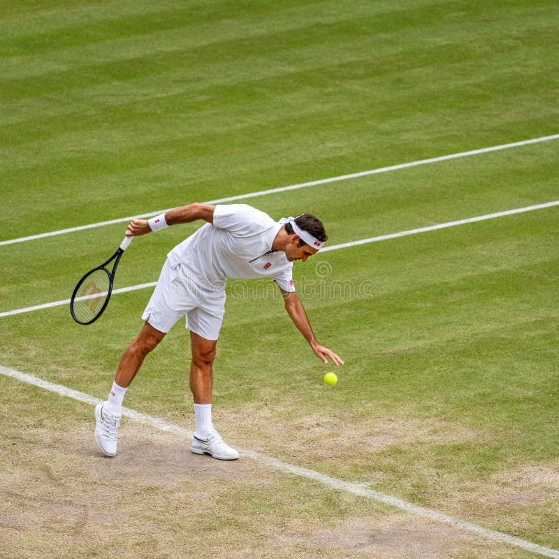 Роджер Federerl на Уимблдон стоковое фото rf