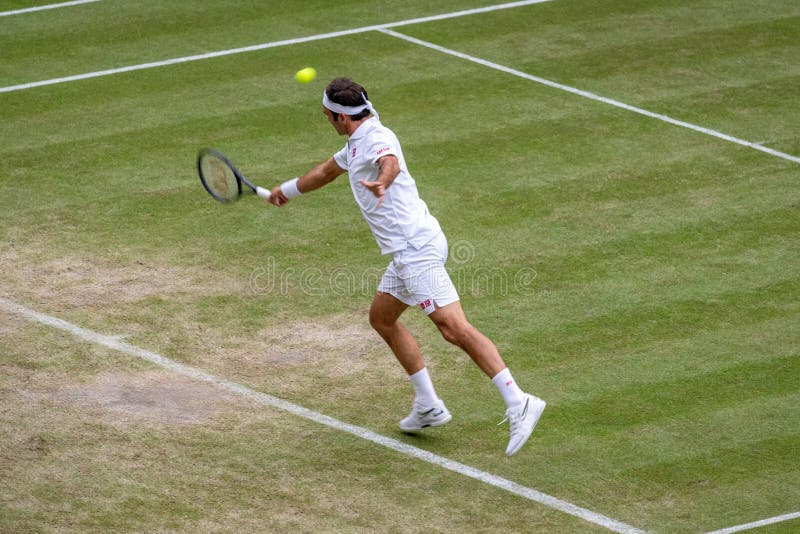 Роджер Federerl на Уимблдон стоковое фото rf