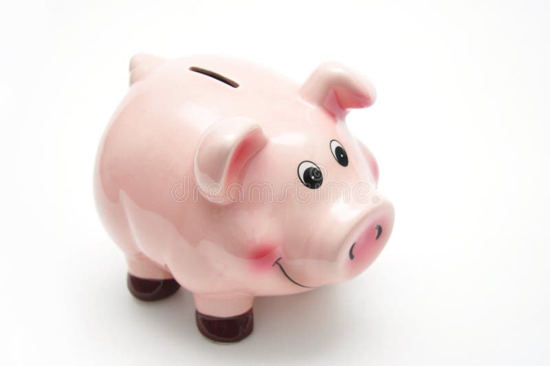 Розовый piggy банк стоковое фото rf
