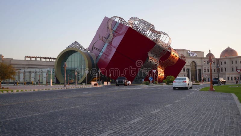 Роскошный торговый центр в деревне katara культурной в Дохе В катаре видеоматериал