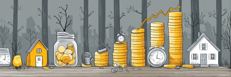 Рост расходов - влияние на бюджет домохозяйств. стоковые фото