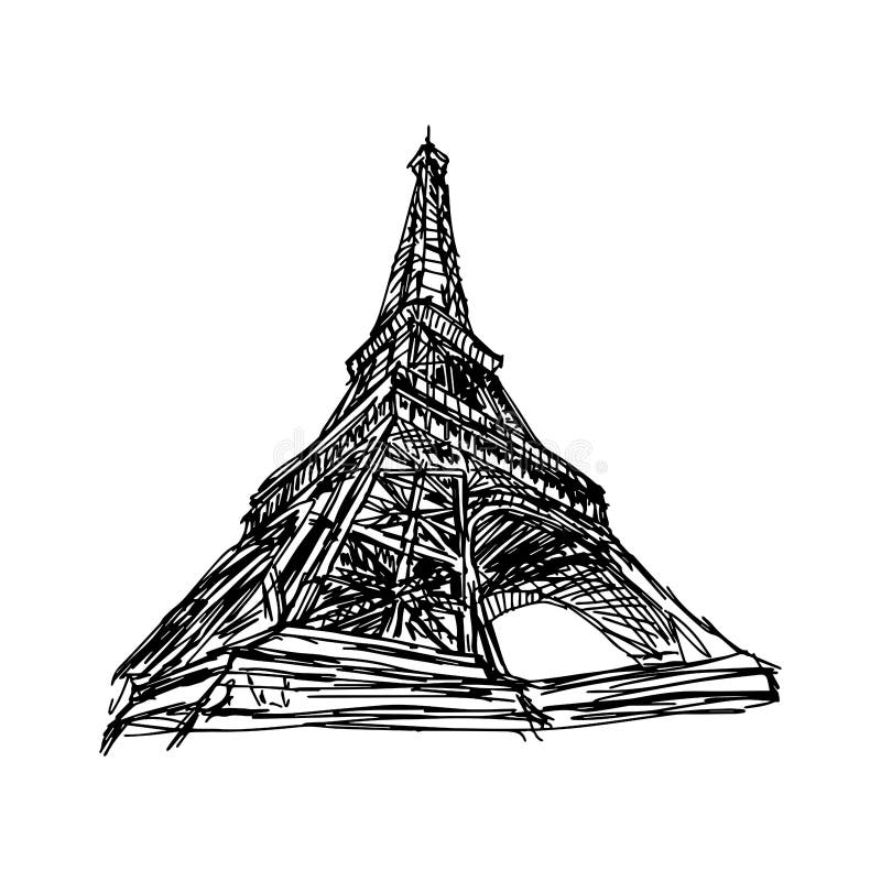 Рука doodle вектора иллюстрации нарисованная Эйфелевой башни Парижа эскиза бесплатная иллюстрация Рука doodle вектора иллюстрации нарисованная Эйфелевой башни Парижа эскиза бесплатная иллюстрация