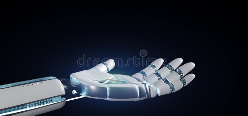 Рука робота киборга на равномерном переводе предпосылки 3d бесплатная иллюстрация Рука робота киборга на равномерном переводе предпосылки 3d бесплатная иллюстрация