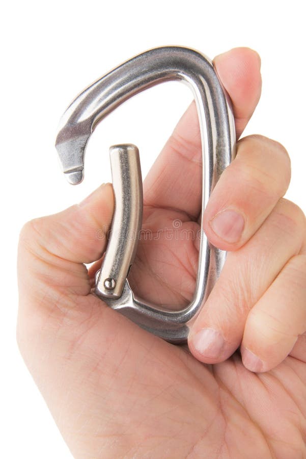 Рука с открытым Carabiner стоковые изображения Рука с открытым Carabiner стоковые изображения