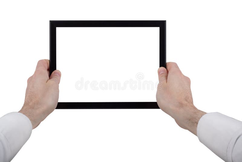 руки держа изолированный мыжской touchpad ПК белой стоковые фото руки держа изолированный мыжской touchpad ПК белой стоковые фото