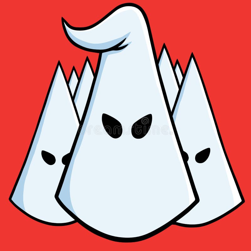 The Leader of Ku Klux Klan. Vector Cartoon Illustration Drawing. August 17, 2017. The Leader of Ku Klux Klan. Vector Cartoon Illustration Drawing. August 17, 2017