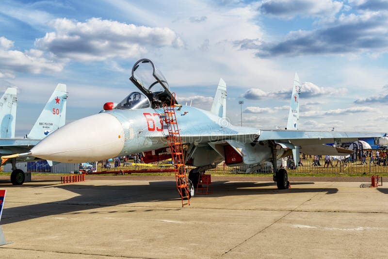 Русский multirole боец Sukhoi Su-27sm3 стоковое изображение Русский multirole боец Sukhoi Su-27sm3 стоковое изображение