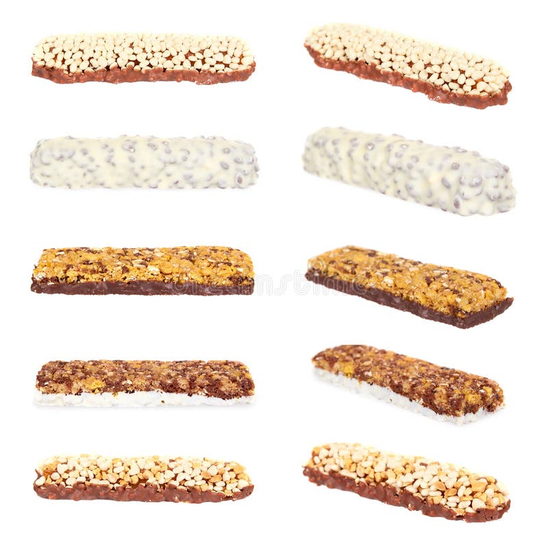Ручной работы бар granola, здоровая закуска, набор и собрание стоковое фото