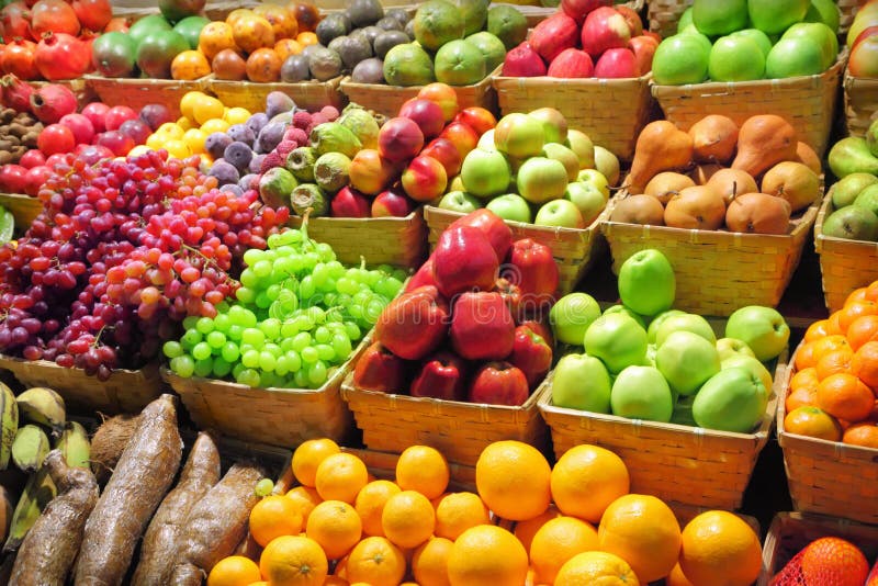 Fresh fruits at a market. Fresh fruits at a market