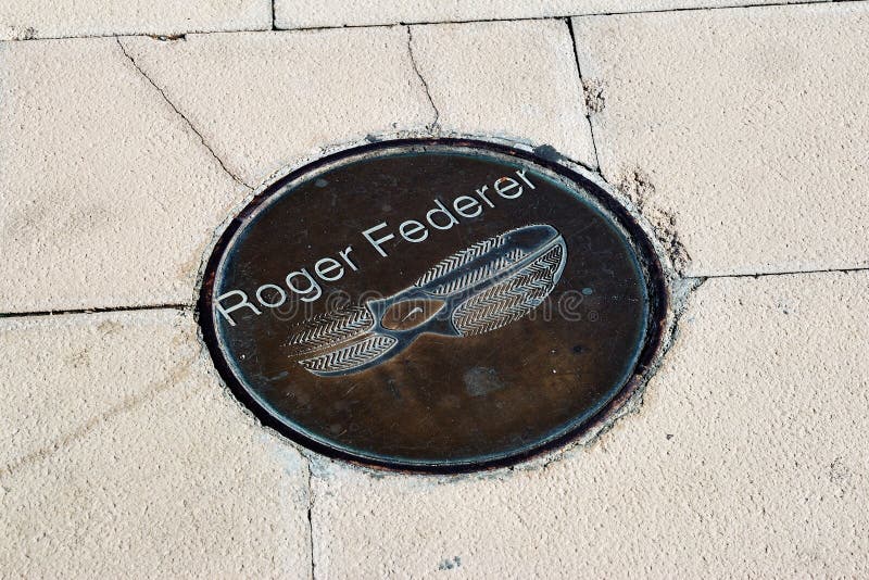 След ноги Роджера Federer стоковая фотография rf