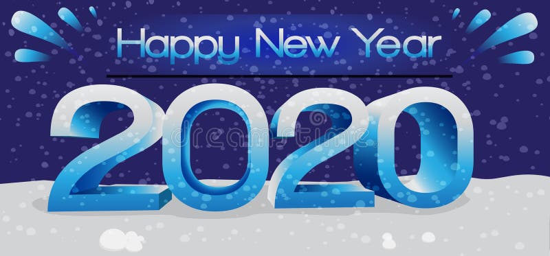 С новым 2020 годом, неон 3d премиум векторный дизайн иллюстрация вектора С новым 2020 годом, неон 3d премиум векторный дизайн иллюстрация вектора