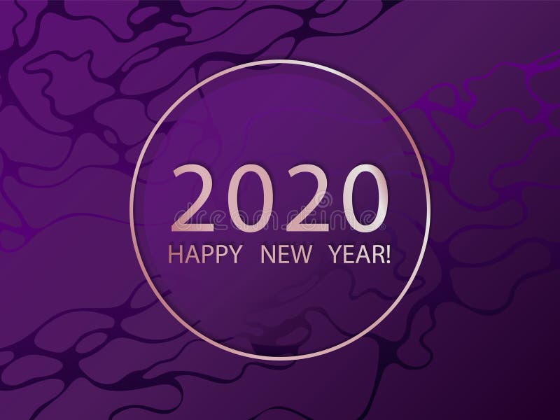 2020 С Новым Годом ультрафиолетовый векторный шаблон иллюстрация вектора 2020 С Новым Годом ультрафиолетовый векторный шаблон иллюстрация вектора