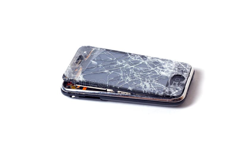 Сломленное iphone Яблока стоковое фото Сломленное iphone Яблока стоковое фото