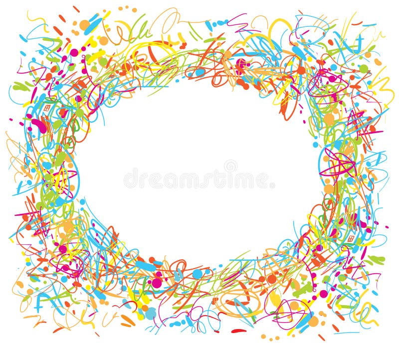 Ð¡ircular abstraction. Ð¡olorful doodles. Template for text or photo vector illustration