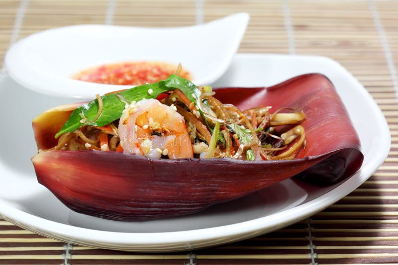 Banana flower salad Vietnamese cuisine. Banana flower salad Vietnamese cuisine