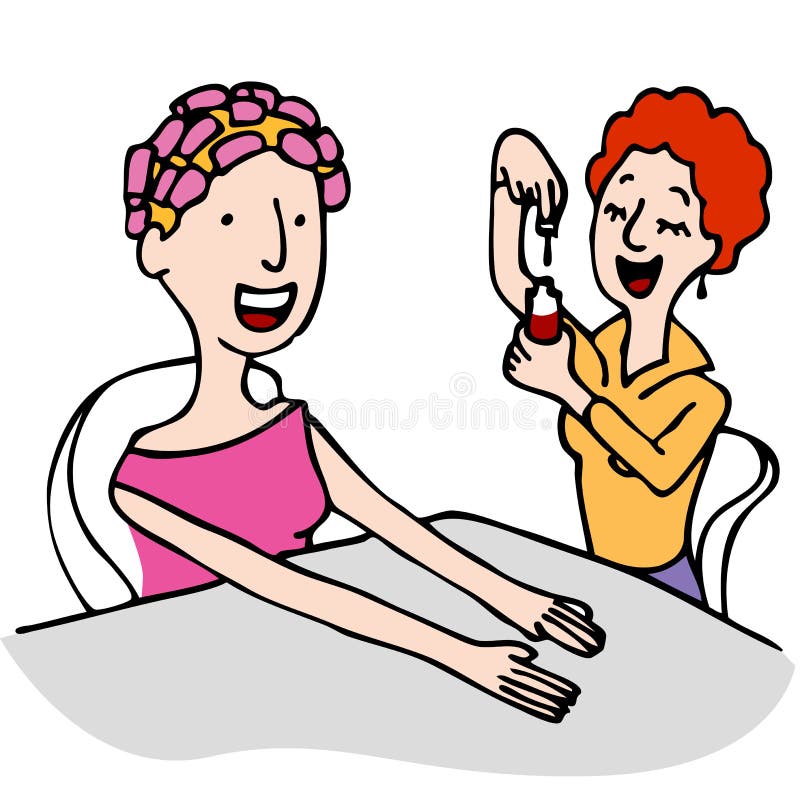 Ногти краски на рабочем месте салона для ногтей. Иллюстрация штока ...