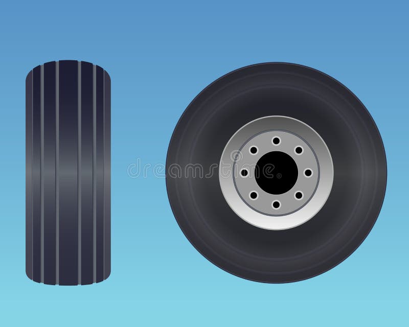 Aircraft tire on background. Vector illustration. EPS 10. Opacity. Aircraft tire on background. Vector illustration. EPS 10. Opacity.