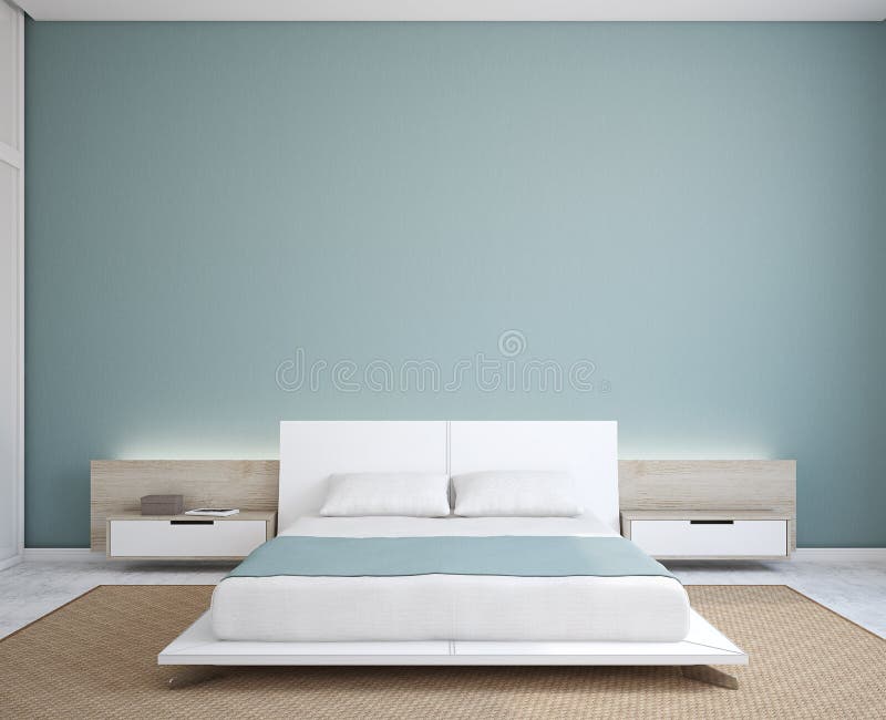 Modern bedroom interior. Minimalism. 3d render. Modern bedroom interior. Minimalism. 3d render.
