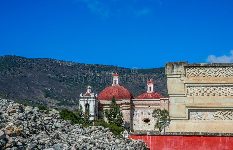 View of San Pablo Villa de Mitla in Oaxaca, Mexico. View of San Pablo Villa de Mitla in Oaxaca, Mexico