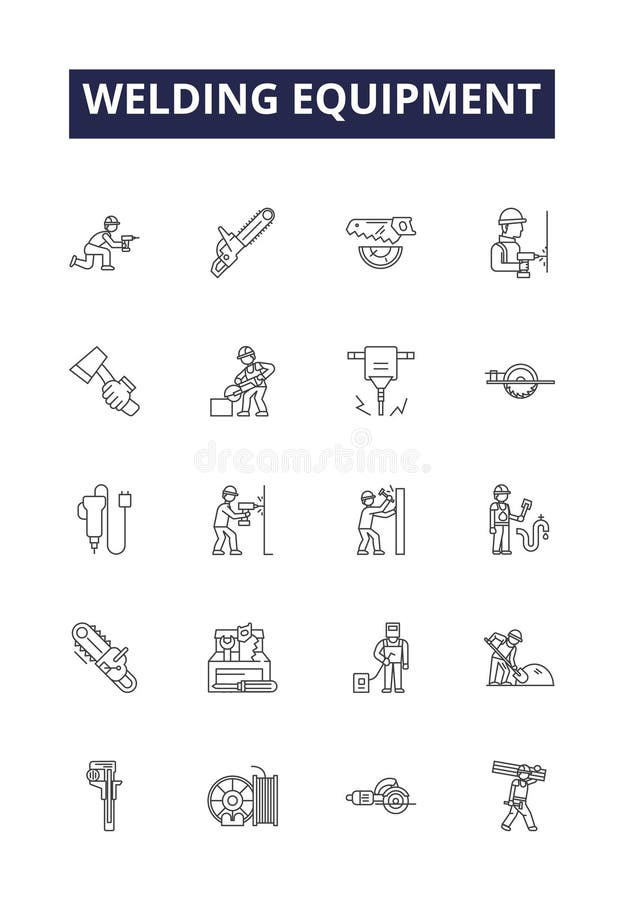 Welding equipment line vector icons and signs. Torch, Shielding, Gas, Grinder, Pliers, Rod, Brazing, Clamps vector outline illustration set. Welding equipment line vector icons and signs. Torch, Shielding, Gas, Grinder, Pliers, Rod, Brazing, Clamps vector outline illustration set