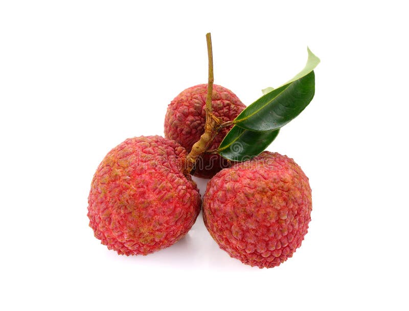 Свежие lychees изолированные на белой предпосылке стоковое изображение rf
