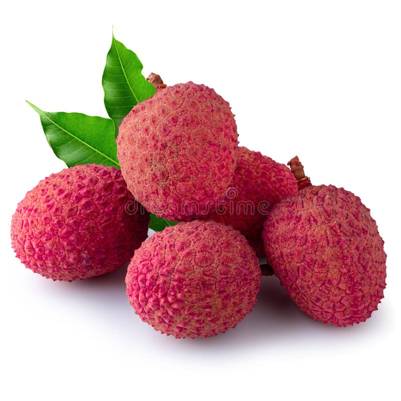 Свежие lychees изолированные на белой предпосылке стоковая фотография rf