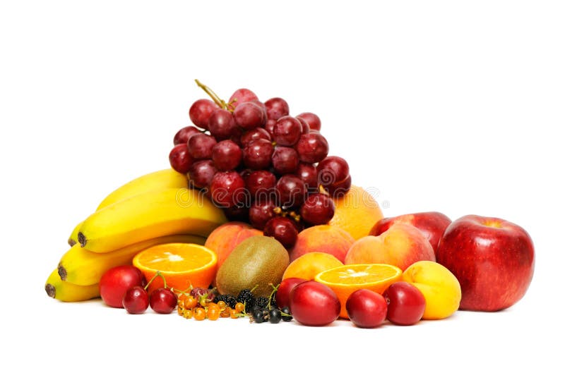 Fresh fruit isolated on a white. Fresh fruit isolated on a white