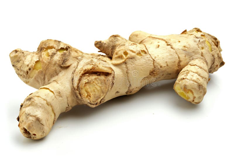 A single piece of ginger root isolated on a white backdrop, highlighting its texture and natural form AI generated. A single piece of ginger root isolated on a white backdrop, highlighting its texture and natural form AI generated