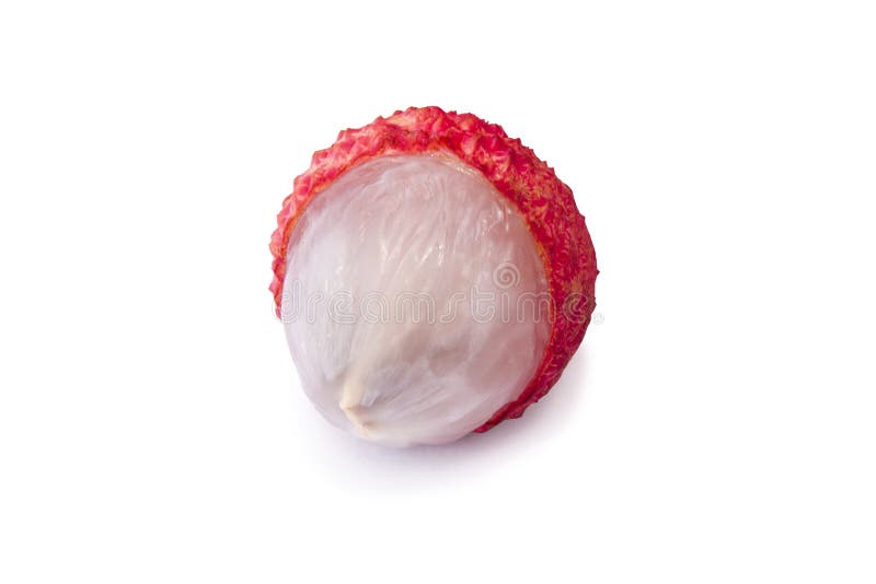 Свежий сочный плодоовощ lychee изолированный на белой предпосылке стоковая фотография Свежий сочный плодоовощ lychee изолированный на белой предпосылке стоковая фотография