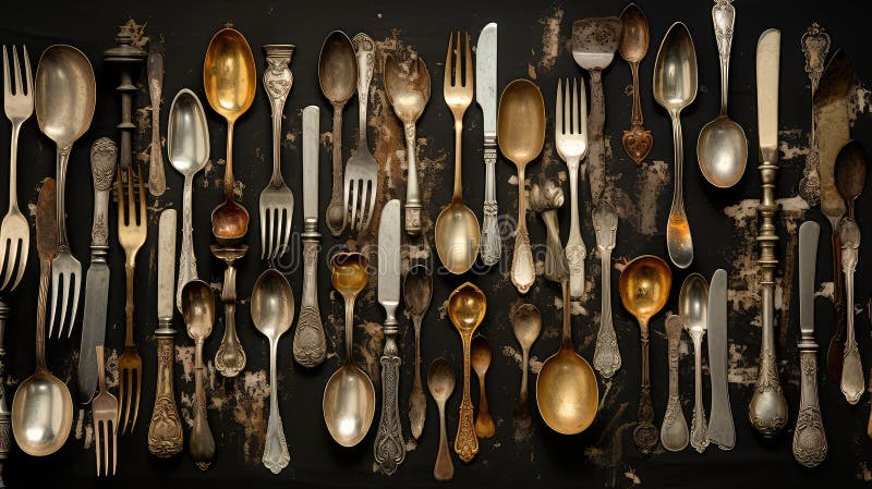 светло-нейтральный фон silverware стоковые фото