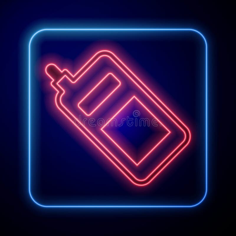 светящийся значок мобильного телефона neon изолирован на черном фоне. вектор бесплатная иллюстрация