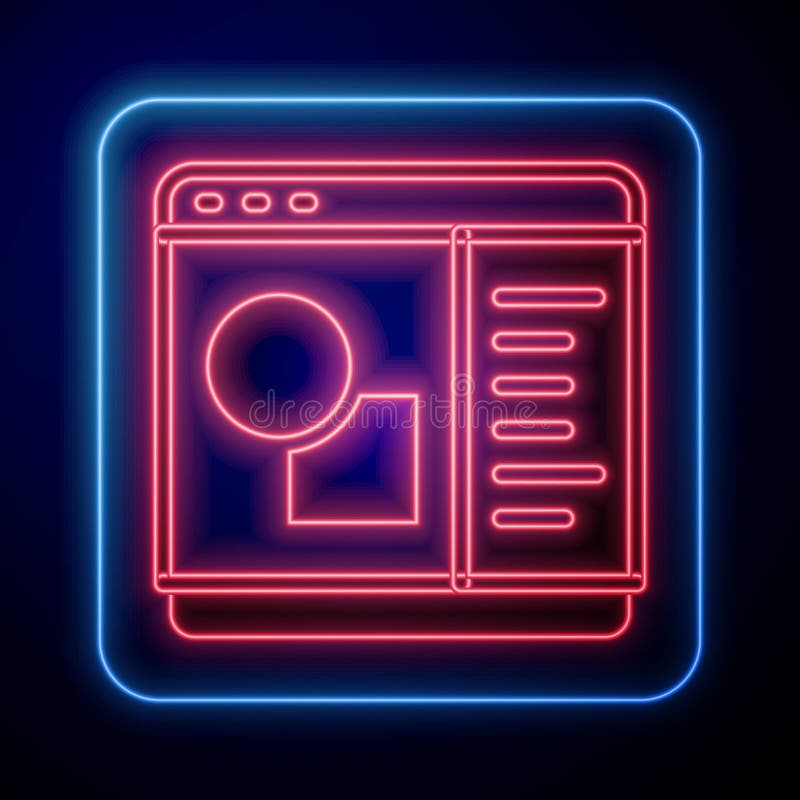 светящийся значок программного обеспечения 3d-принтера на черном фоне 3d-печати. вектор иллюстрация вектора