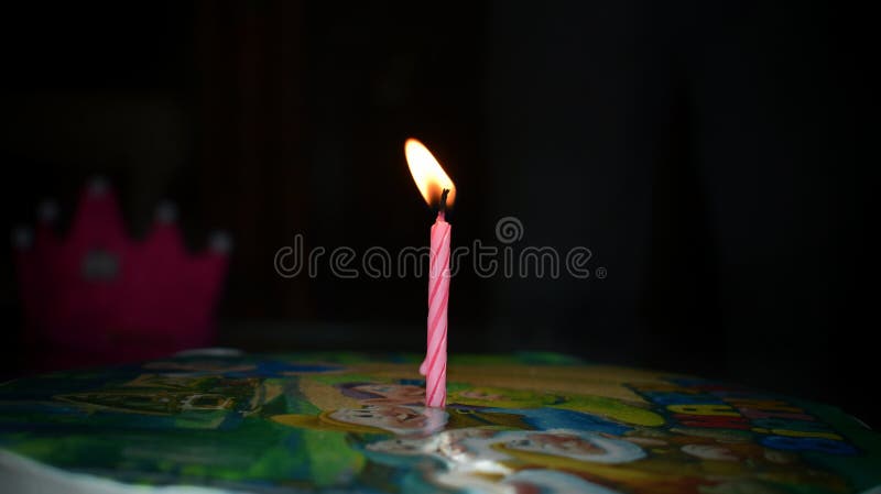 Birthday candle lightened up. Birthday candle lightened up