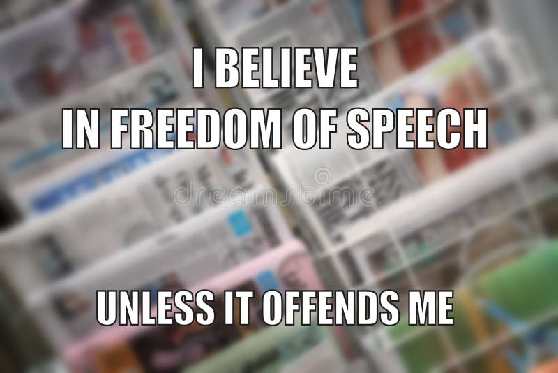 Freedom of speech funny meme for social media sharing. Political correctness issue. Freedom of speech funny meme for social media sharing. Political correctness issue