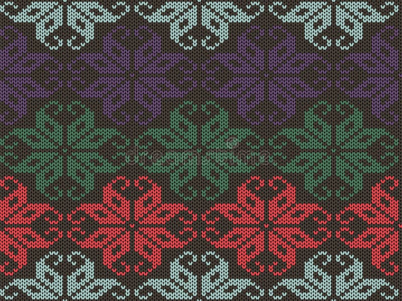 Связанная геометрическая текстура орнамента Картина Knit безшовная Дизайн зимы свитера в других цветах бесплатная иллюстрация Связанная геометрическая текстура орнамента Картина Knit безшовная Дизайн зимы свитера в других цветах бесплатная иллюстрация