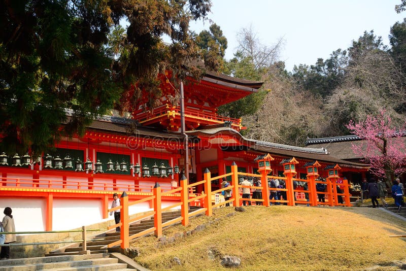 Святыня Kasuga Taisha синтоистская, Nara, Япония стоковые изображения rf