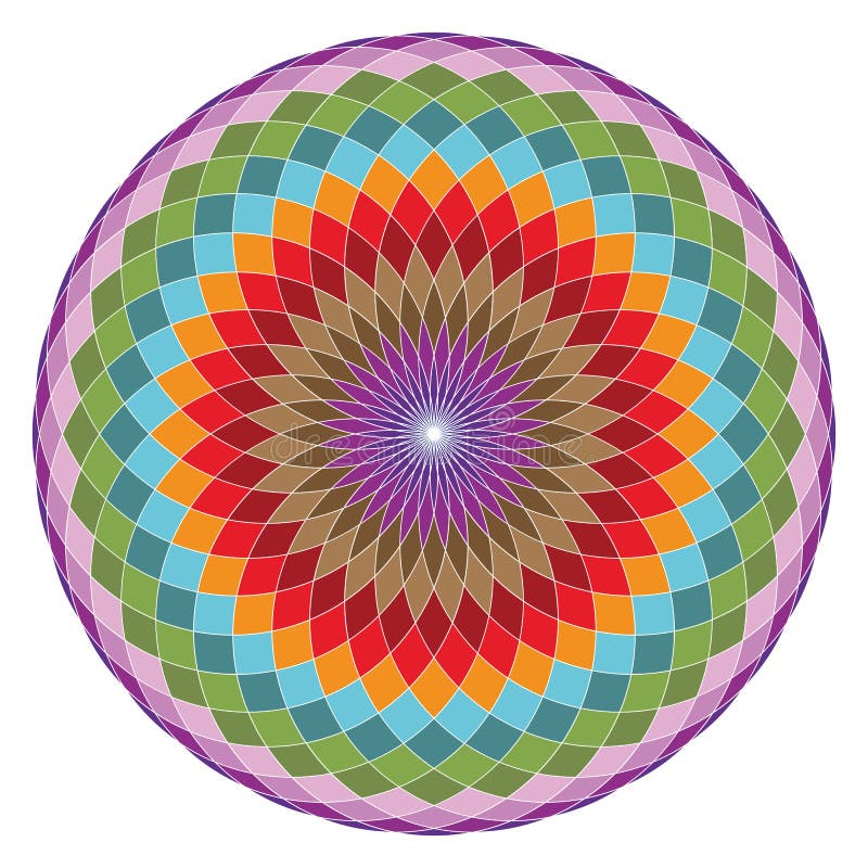 Священный торус Yantra геометрии или гипнотическая иллюстрация вектора глаза иллюстрация вектора Священный торус Yantra геометрии или гипнотическая иллюстрация вектора глаза иллюстрация вектора