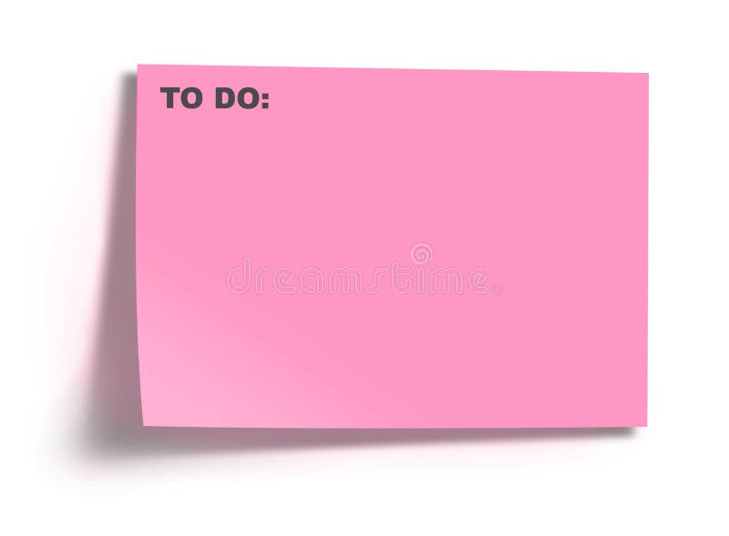 Pink adhesive note paper with shadow. Pink adhesive note paper with shadow