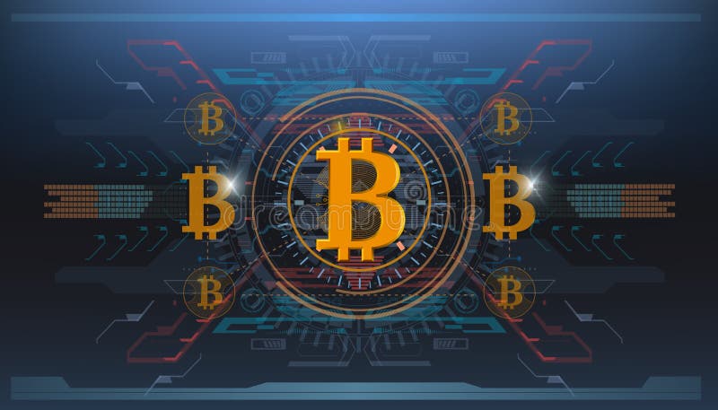 Секретный-валюта, технология bitcoin, bitcoin абстрактного визуализирования футуристическое, астетическая предпосылка bitcoin hud иллюстрация штока Секретный-валюта, технология bitcoin, bitcoin абстрактного визуализирования футуристическое, астетическая предпосылка bitcoin hud иллюстрация штока