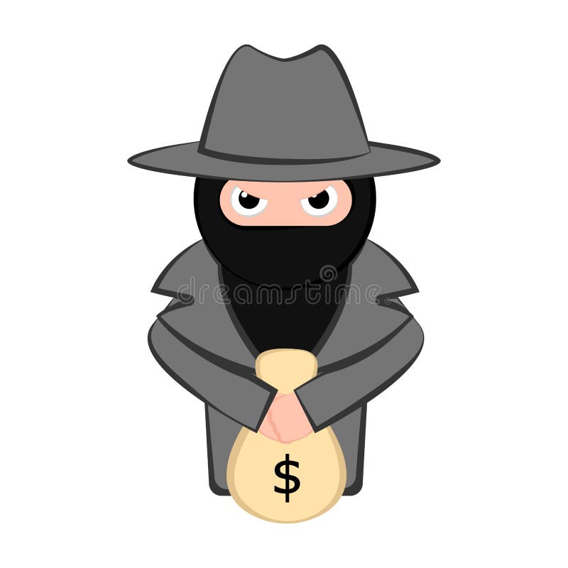 Сердитый мультфильм похитителя бесплатная иллюстрация